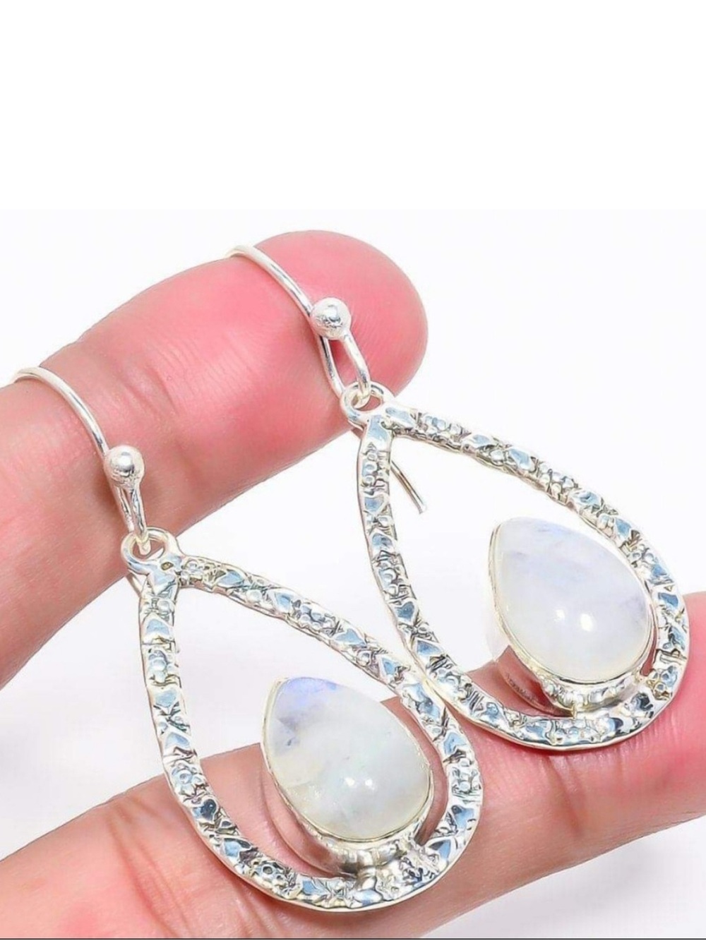 Handmade Moonstone Silver Earrings